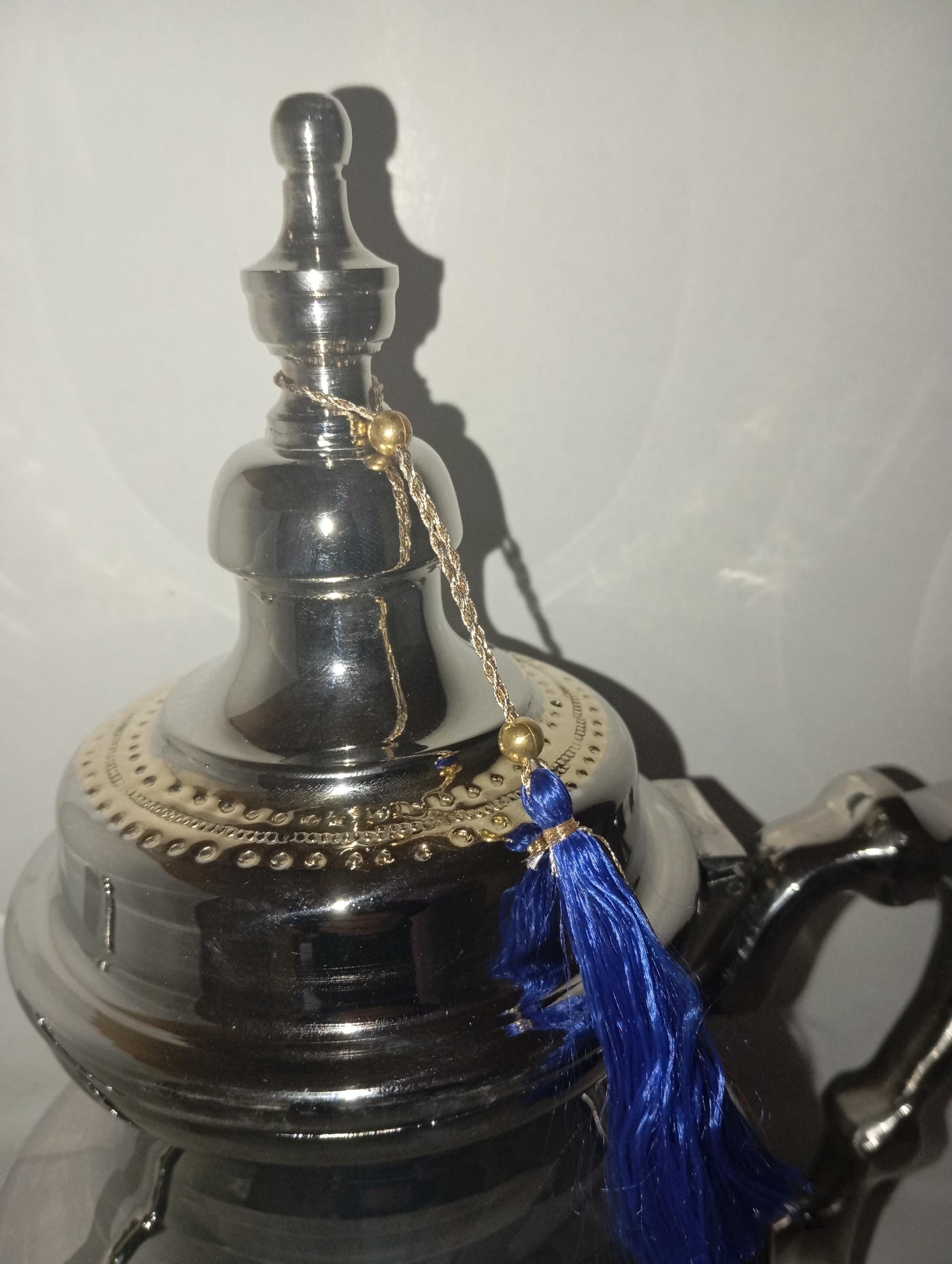 Luxury Handcrafted Moroccan Teapot Brass Plated Teapot Silver Teapot Handmade Moroccan Teapot Set Handmade Gift Masterpiece