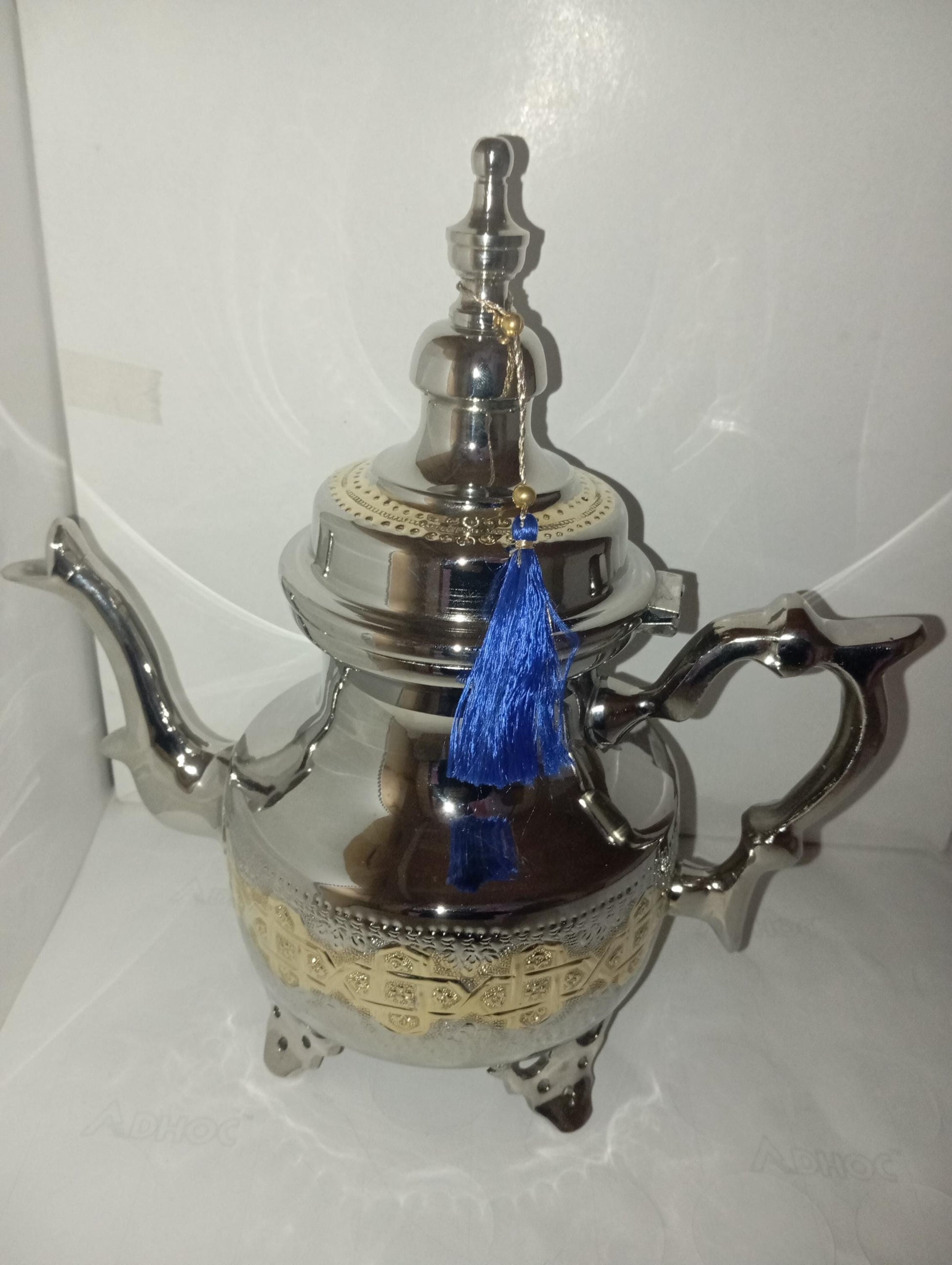 Luxury Handcrafted Moroccan Teapot Brass Plated Teapot Silver Teapot Handmade Moroccan Teapot Set Handmade Gift Masterpiece