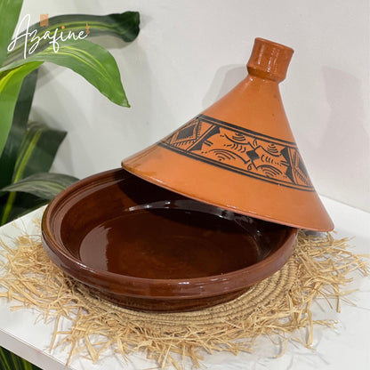 Moroccan Ceramic Tagine Pot, Cooking & Serving Tagine, Hand-Painted Tagine, Lead-Free Cookware, Non-Stick, Handmade Ceramic Pot