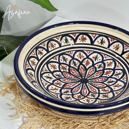 Moroccan Ceramic Tagine Pot, Cooking & Serving Tagine, Hand-Painted Tagine, Lead-Free Cookware, Non-Stick, Handmade Ceramic Pot