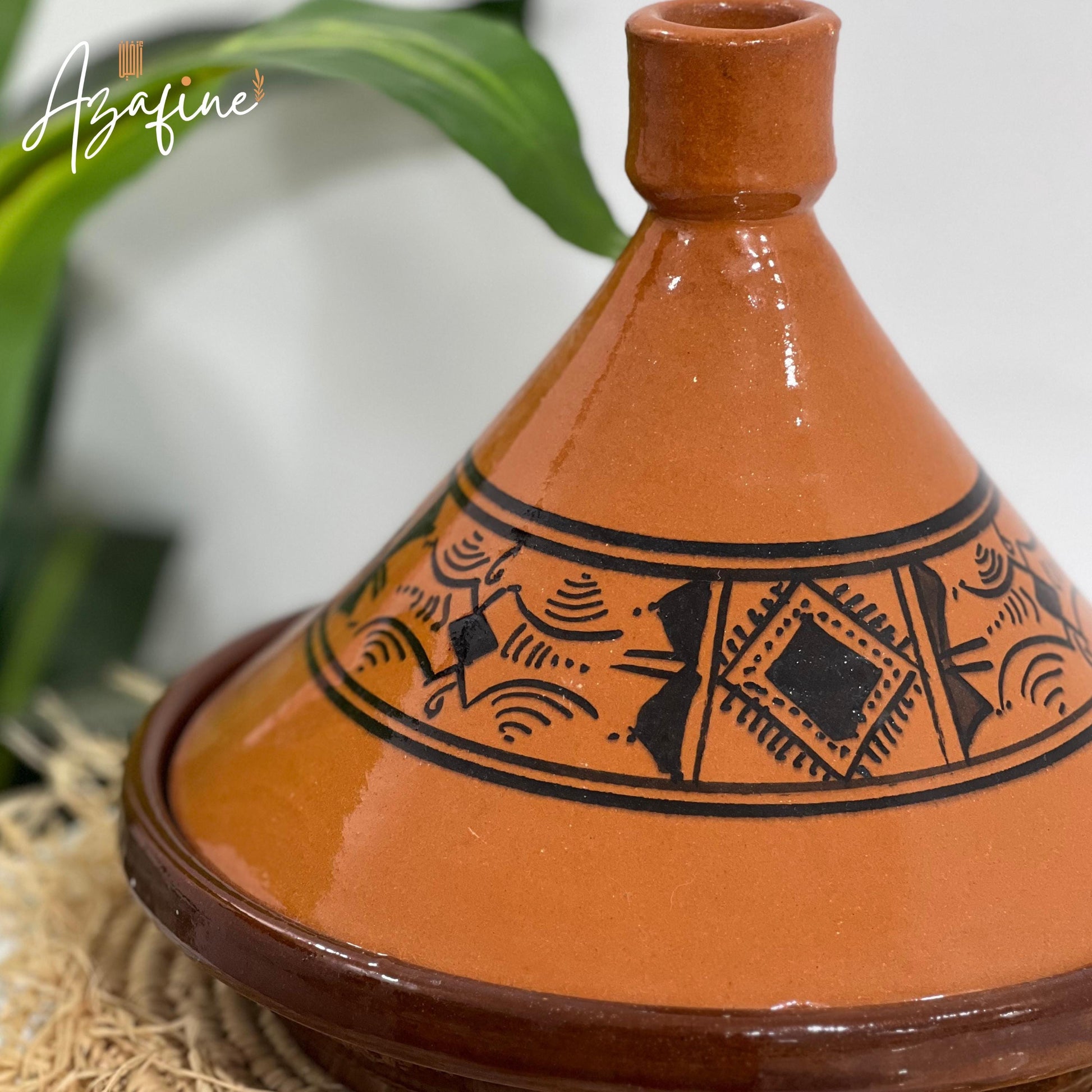 Moroccan Ceramic Tagine Pot, Cooking & Serving Tagine, Hand-Painted Tagine, Lead-Free Cookware, Non-Stick, Handmade Ceramic Pot
