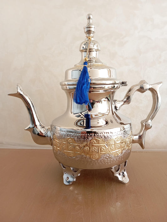 Moroccan Tea Pot Handmade Brass Tea Kattle, Moroccan Brass Teapot Perfect for Brewing Mini Tea, Traditional Teapot, Gift, Decorative Tea Set