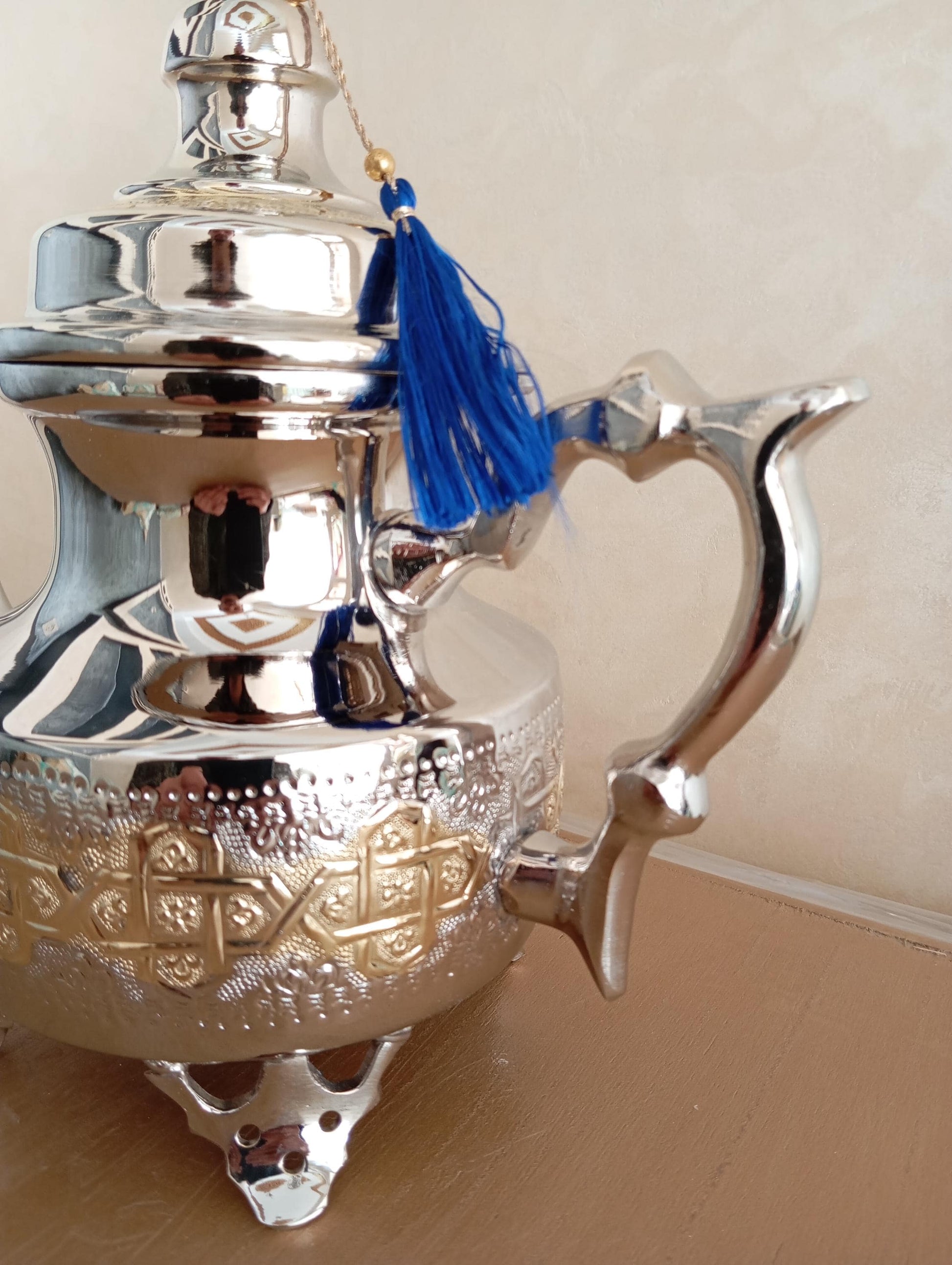Moroccan Tea Pot Handmade Brass Tea Kattle, Moroccan Brass Teapot Perfect for Brewing Mini Tea, Traditional Teapot, Gift, Decorative Tea Set