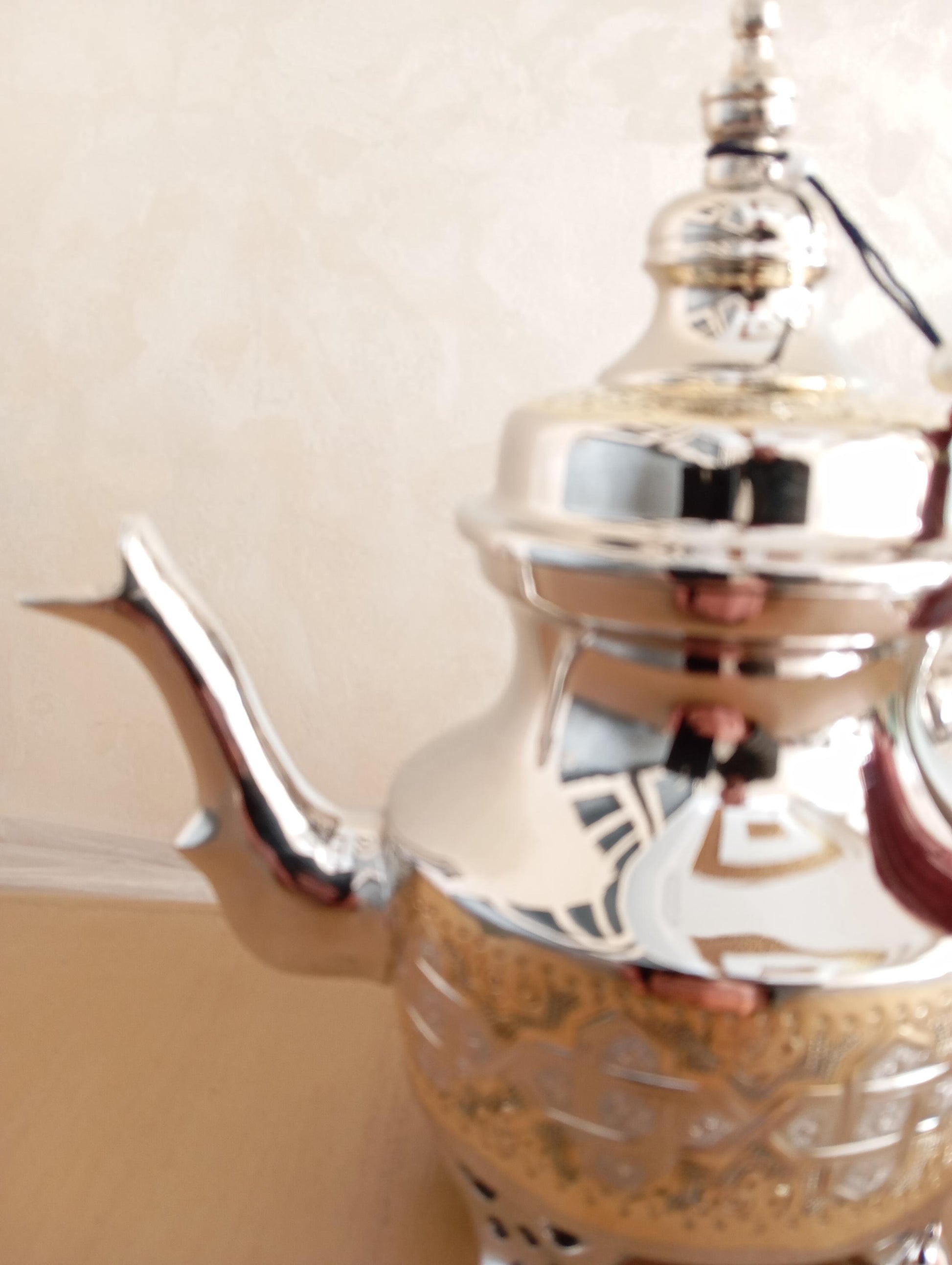 Moroccan Tea Pot Handmade Brass Tea Kattle, Moroccan Brass Teapot Perfect for Brewing Mini Tea, Traditional Teapot, Gift, Decorative Tea Set