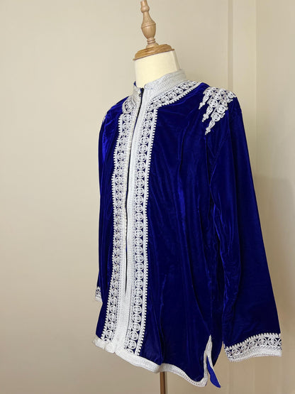Royal Moroccan Men Tunic Caftan Breathable Fiber Cotton Hand Tread, Special Soft Tissue, Kaftan for Men, Djellaba for Men Comfy Loungewear