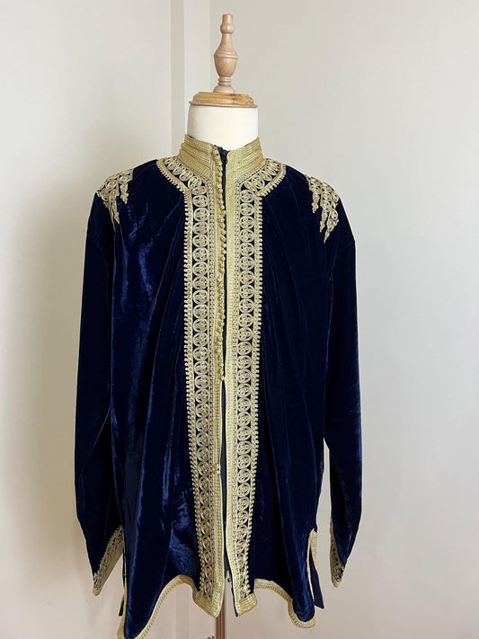 Royal Moroccan Men Tunic Caftan Breathable Fiber Cotton Hand Tread, Special Soft Tissue, Kaftan for Men, Djellaba for Men Comfy Loungewear
