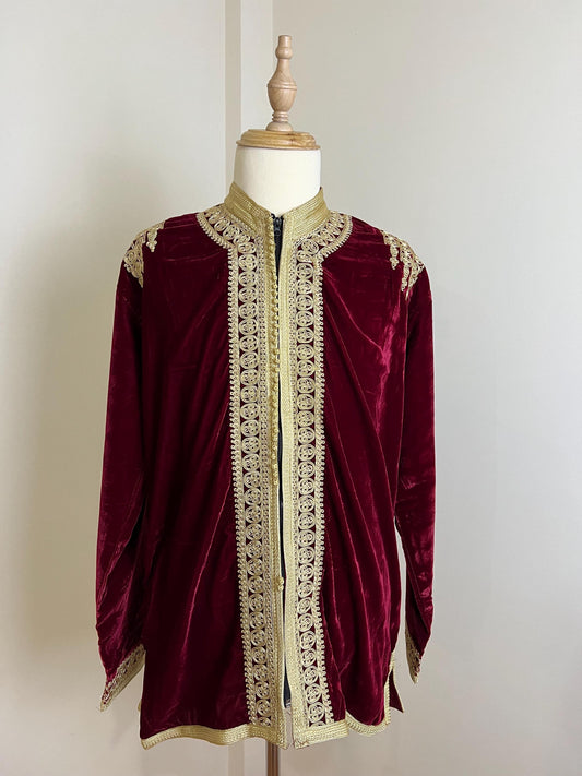 Royal Moroccan Men Tunic Caftan Breathable Fiber Cotton Hand Tread, Special Soft Tissue, Kaftan for Men, Djellaba for Men Comfy Loungewear