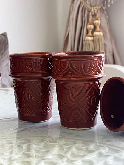 Moroccan Beldi Mug, Handmade, Boho Ceramic Tea Mug from Morocco