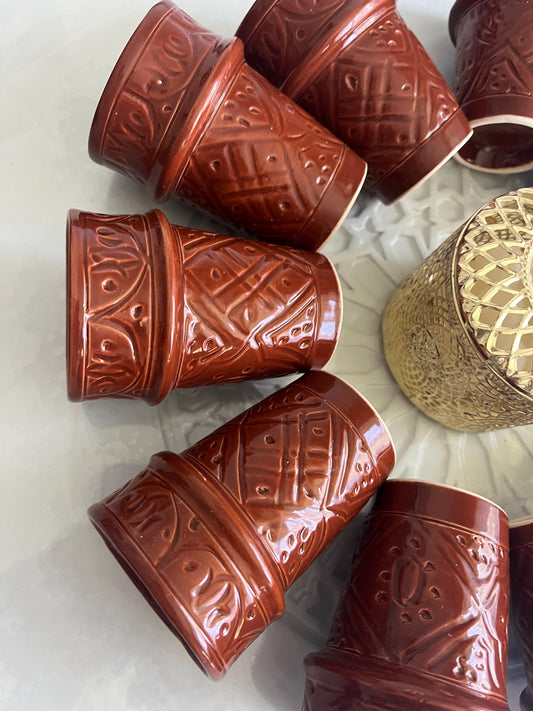 Moroccan Beldi Mug, Handmade, Boho Ceramic Tea Mug from Morocco