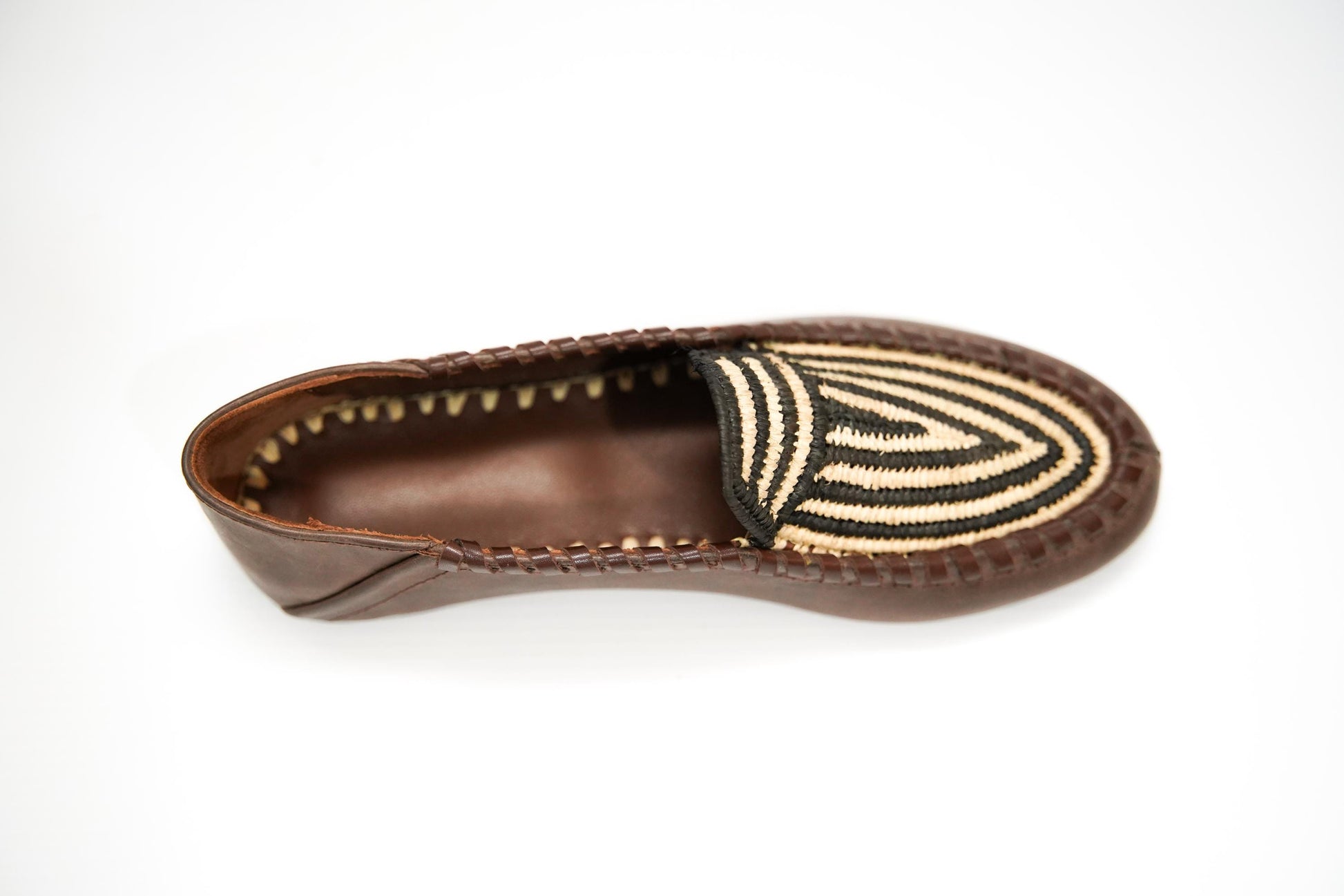 Handmade Moroccan Leather Moccasins with Vibrant Woven Design – Artisan Boho Loafers for Men & Women, Ethically Made Shoe.