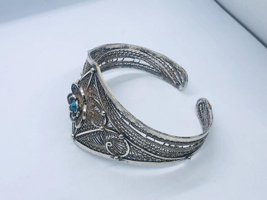 Handcrafted Silver Bracelet, Silver Filigree Bracelet, Traditional Work, Craft Jewelry