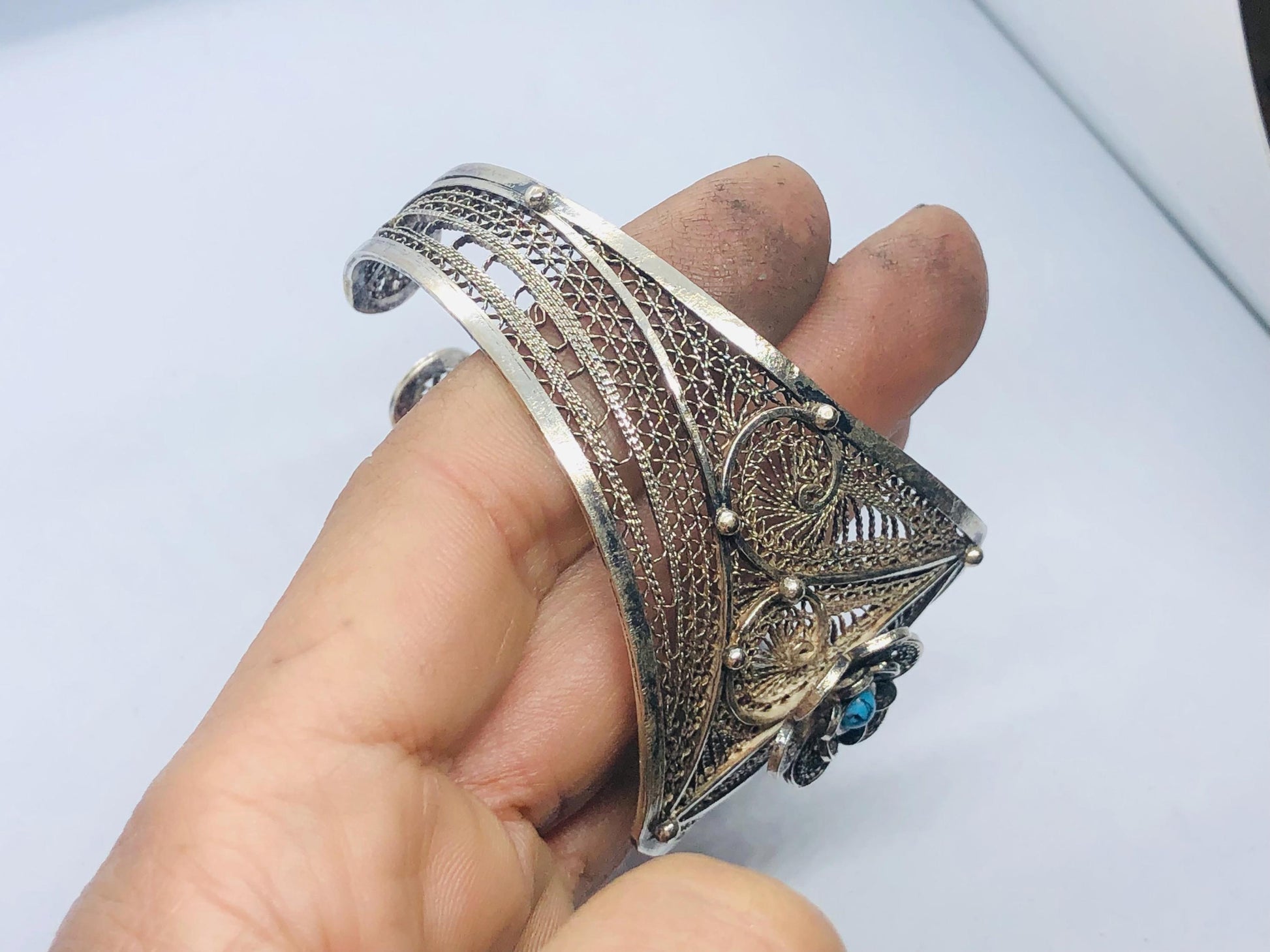 Handcrafted Silver Bracelet, Silver Filigree Bracelet, Traditional Work, Craft Jewelry