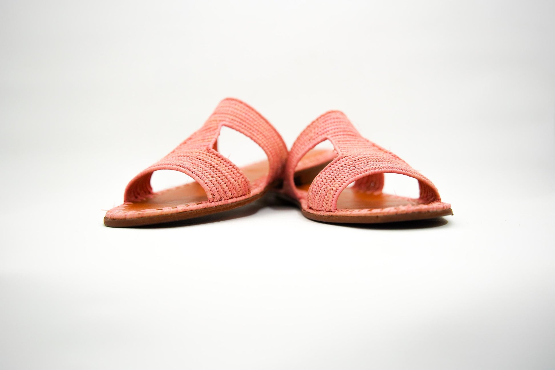Handmade Raffia Slide Sandals, Comfortable, Lightweight Summer Shoes from Morocco