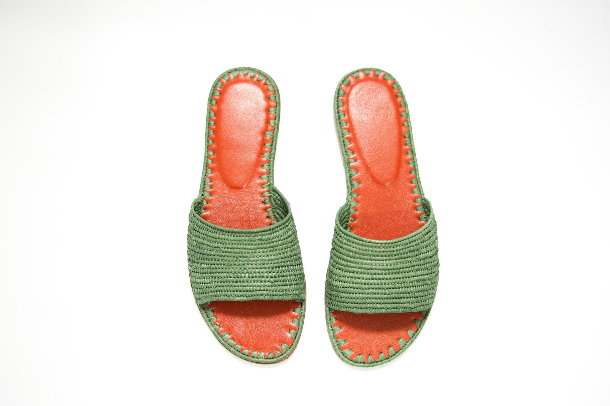 Handmade Raffia Slide Sandals, Comfortable, Lightweight Summer Shoes from Morocco