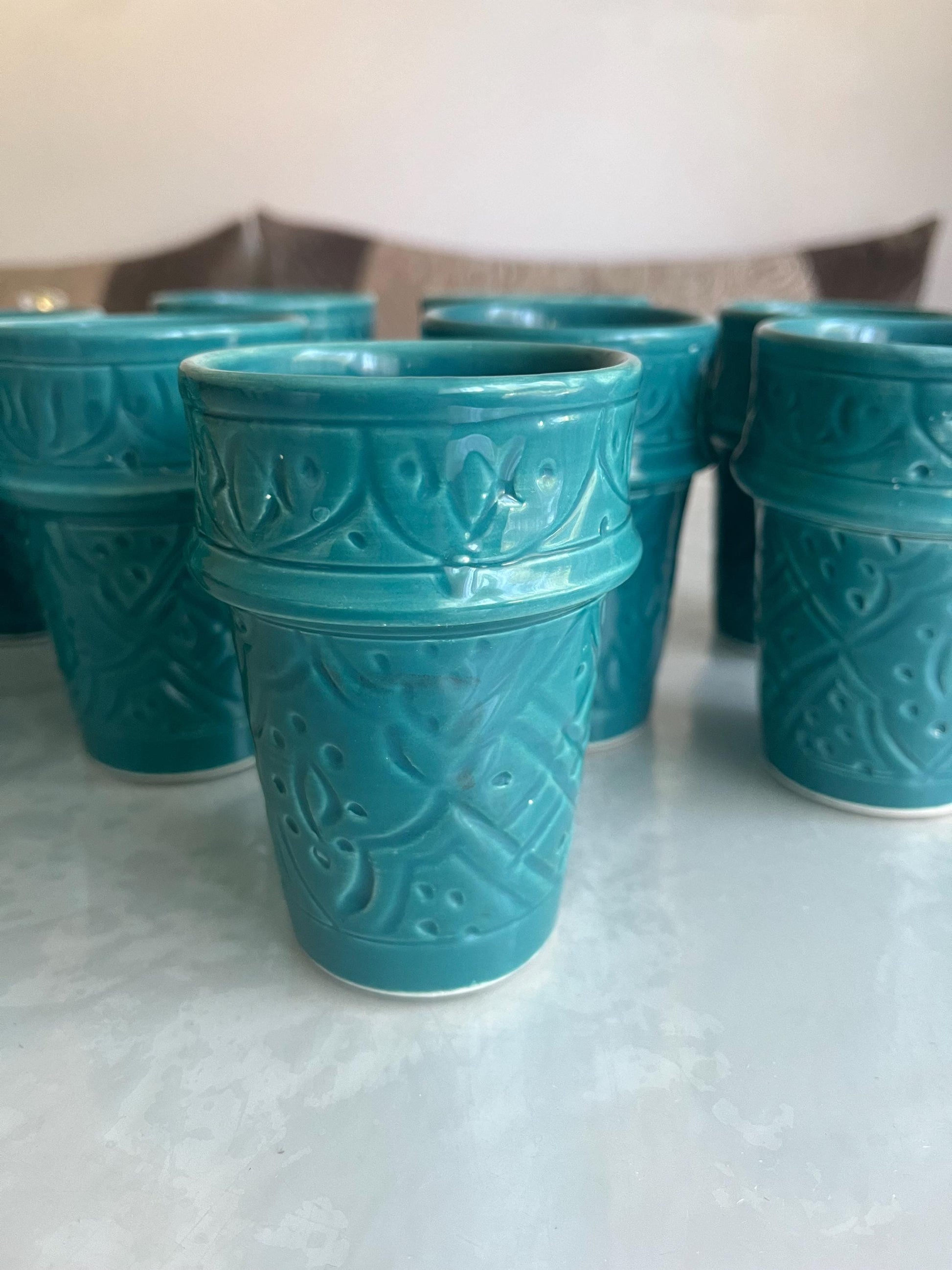 Moroccan Beldi Mug, Handmade, Boho Ceramic Tea Mug from Morocco