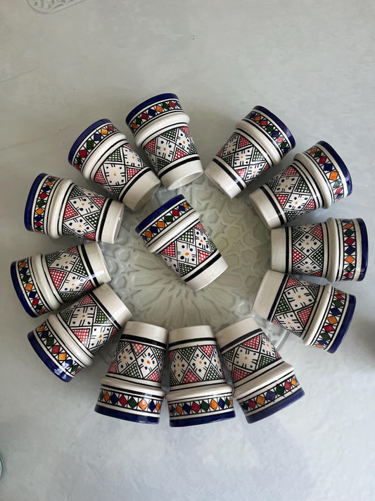 Moroccan Beldi Mug, Handmade, Boho Ceramic Tea Mug from Morocco