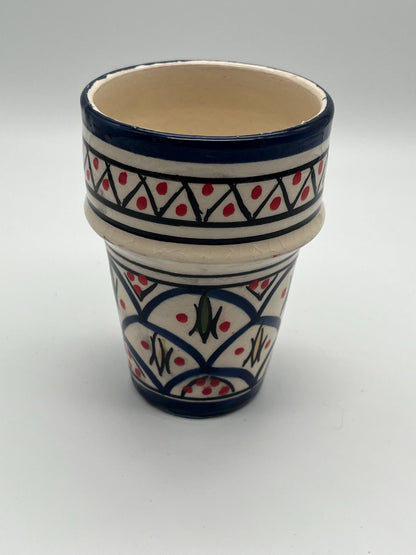 Moroccan Beldi Mug, Handmade, Boho Ceramic Tea Mug from Morocco