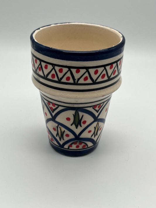 Moroccan Beldi Mug, Handmade, Boho Ceramic Tea Mug from Morocco