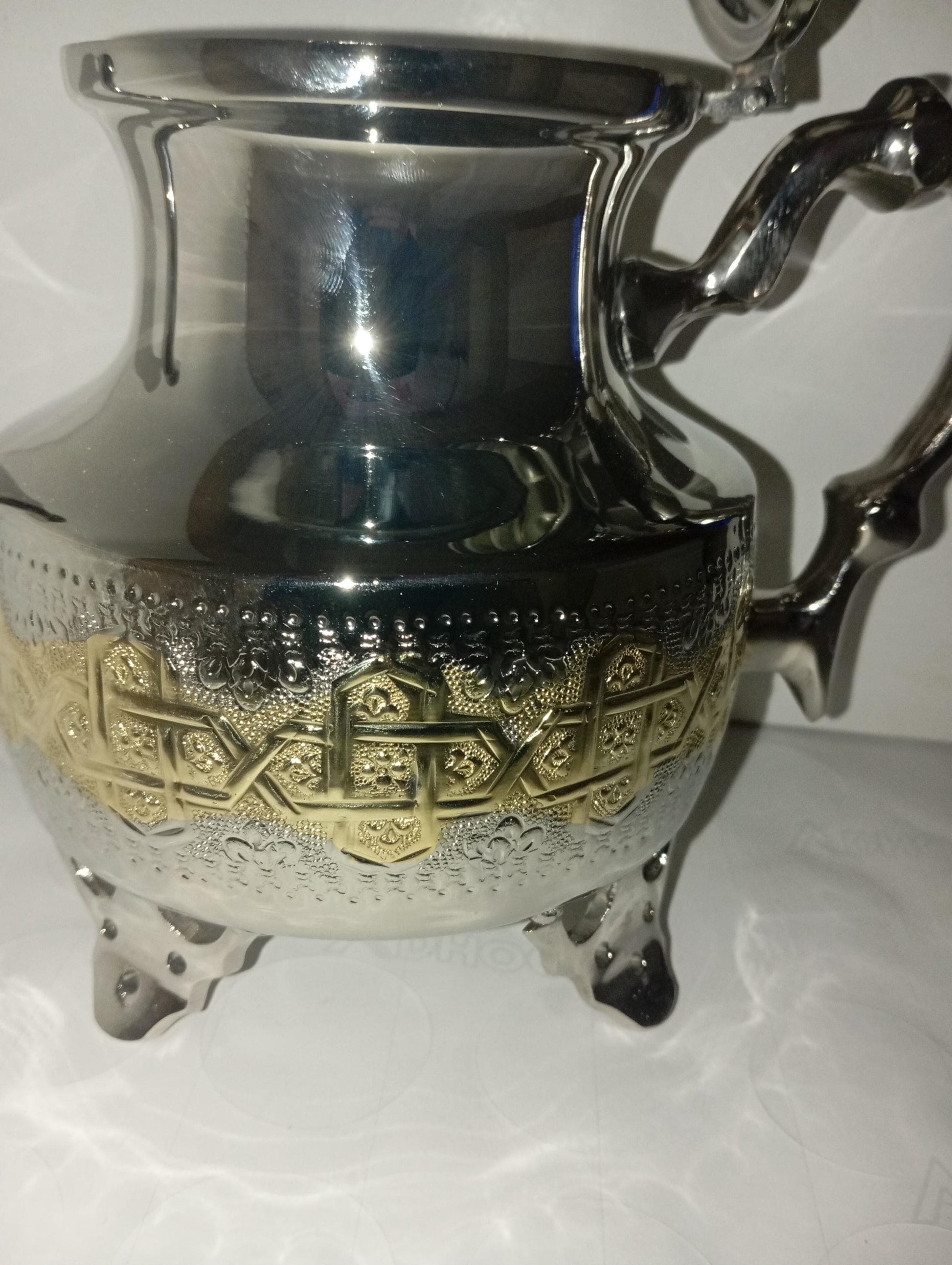 Luxury Handcrafted Moroccan Teapot Brass Plated Teapot Silver Teapot Handmade Moroccan Teapot Set Handmade Gift Masterpiece