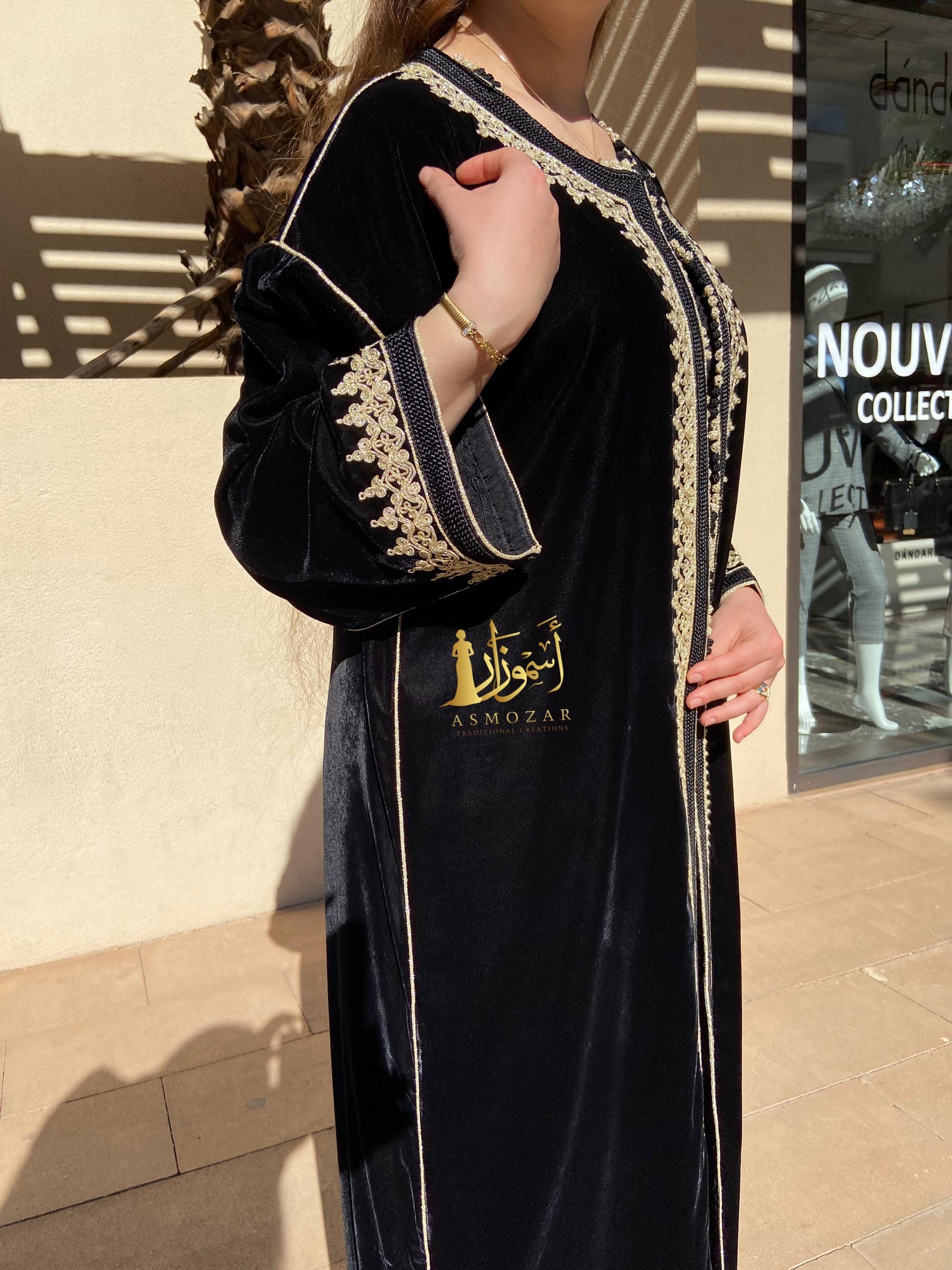 Moroccan Kimono, Embroidered Kimono, Open Kaftan, Arabic Islamic Dress, Oversized, Eid Al Fitr 2025, Caftan 2025, Gift for Her.
