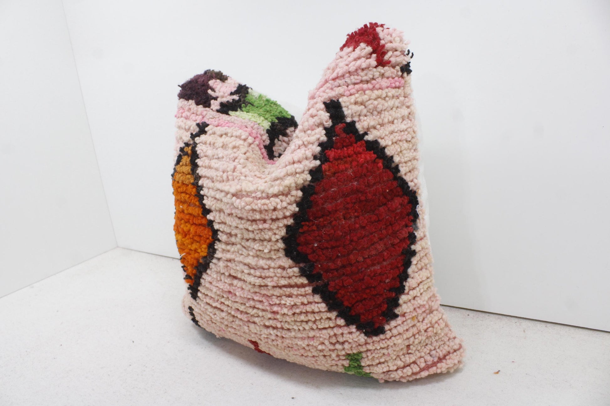 Vintage Moroccan Pillows 100% Wool ,Absolutely Gorgeous Pillow Floor Pillow Moroccan Berber Home Design Handmade Kilim Berber P184