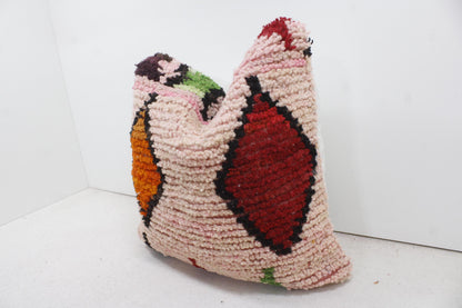 Vintage Moroccan Pillows 100% Wool ,Absolutely Gorgeous Pillow Floor Pillow Moroccan Berber Home Design Handmade Kilim Berber P184