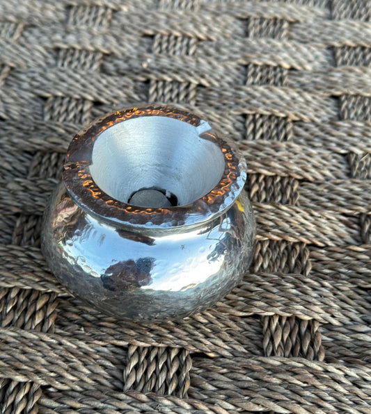 Moroccan Smokeless Ashtray - Silver Metal