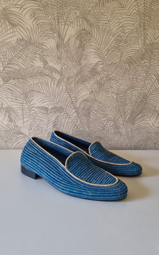 Raffia Men Shoes, Custom Handmade Raffia Men Loafers, Moroccan Men Shoes, High End Raffia Classic Shoes,