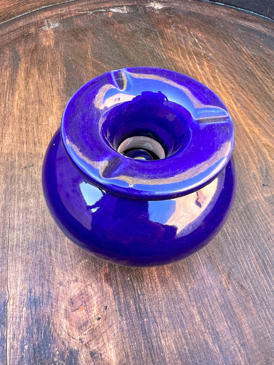 Elegant Moroccan Ashtray Lid- Handcrafted & Hand-Painted Pottery