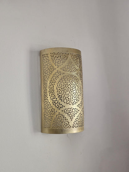 Moroccan Brass Wall Sconce, Brass Wall Lamp
