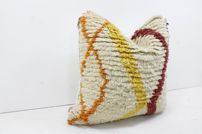 Vintage Moroccan Pillows 100% Wool ,Absolutely Gorgeous Pillow Floor Pillow Moroccan Berber Home Design Handmade Kilim Berber