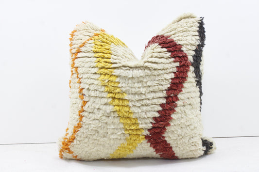 Vintage Moroccan Pillows 100% Wool ,Absolutely Gorgeous Pillow Floor Pillow Moroccan Berber Home Design Handmade Kilim Berber