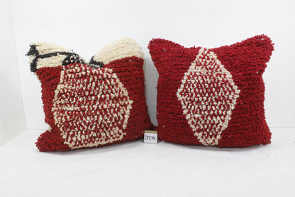 Set of 2 Vintage Moroccan Pillows 100% Wool , Absolutely Gorgeous Pillow Floor Pillow Moroccan Berber Home Design Handmade Kilim Berber