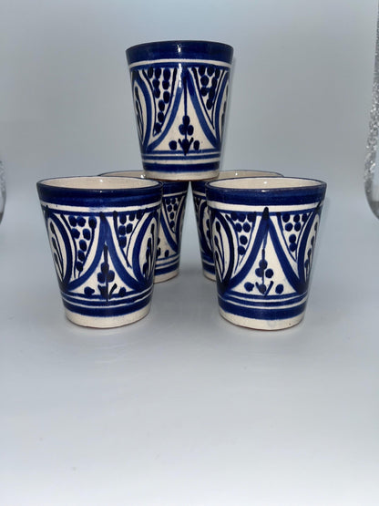 Red Clay Cups - Traditional Moroccan Handicrafts - Perfect for Tea and Coffee - Beldi Mugs_Cups_Moroccan
