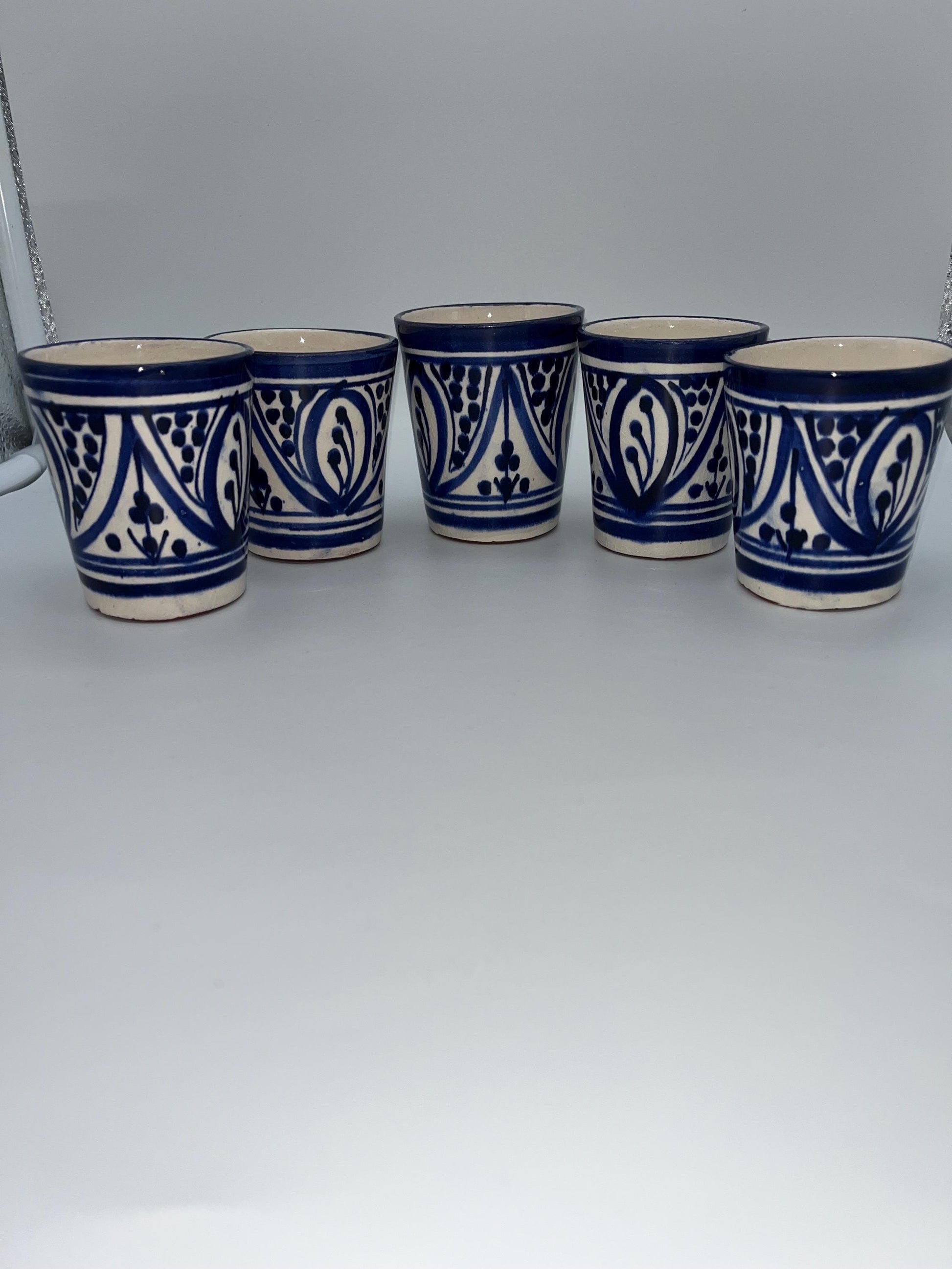 Red Clay Cups - Traditional Moroccan Handicrafts - Perfect for Tea and Coffee - Beldi Mugs_Cups_Moroccan