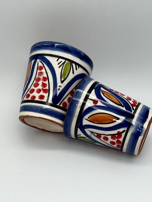 Red Clay Cups - Traditional Moroccan Handicrafts - Perfect for Tea and Coffee - Beldi Mugs_Cups_Moroccan