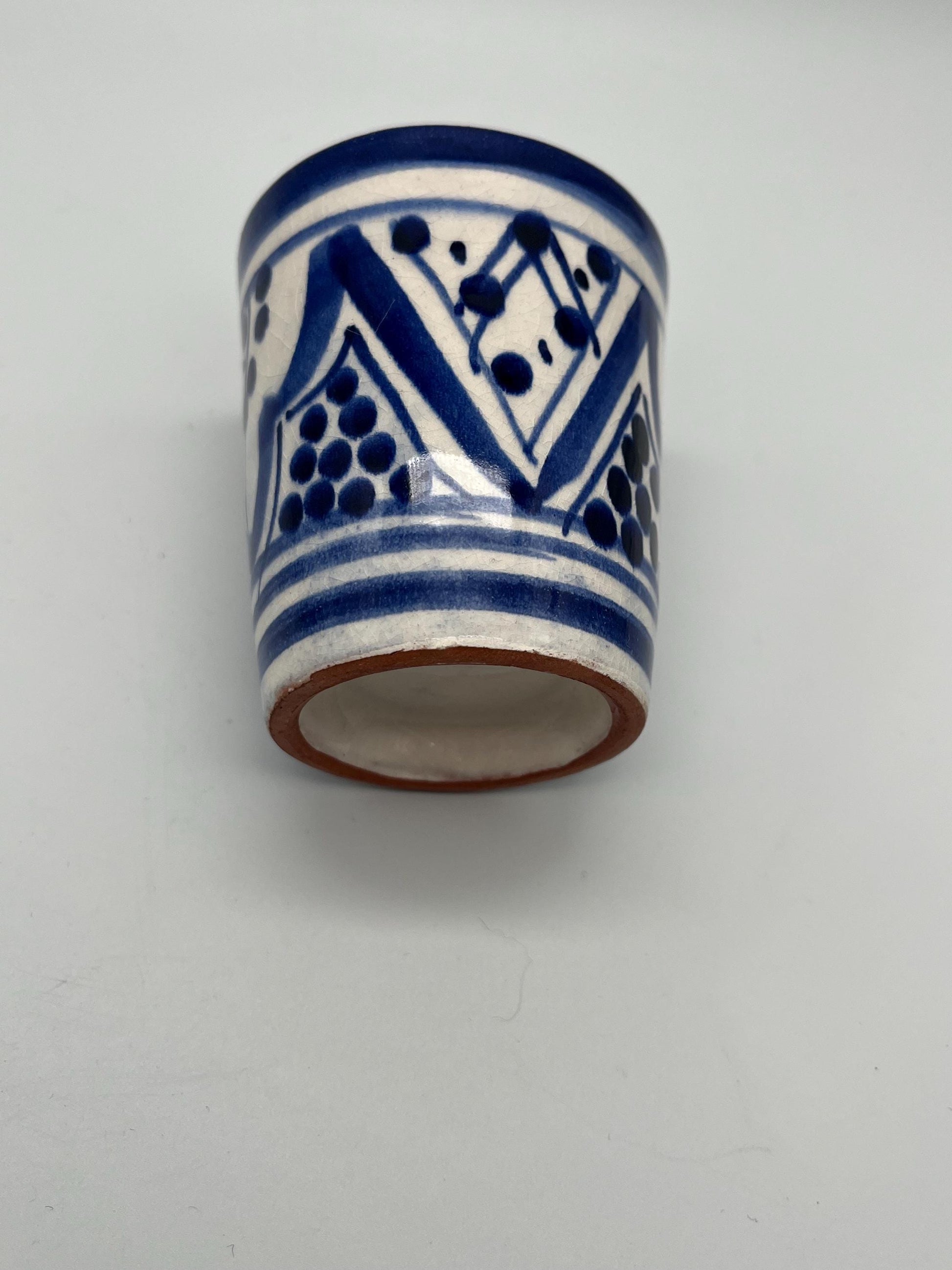 Red Clay Cups - Traditional Moroccan Handicrafts - Perfect for Tea and Coffee - Beldi Mugs_Cups_Moroccan
