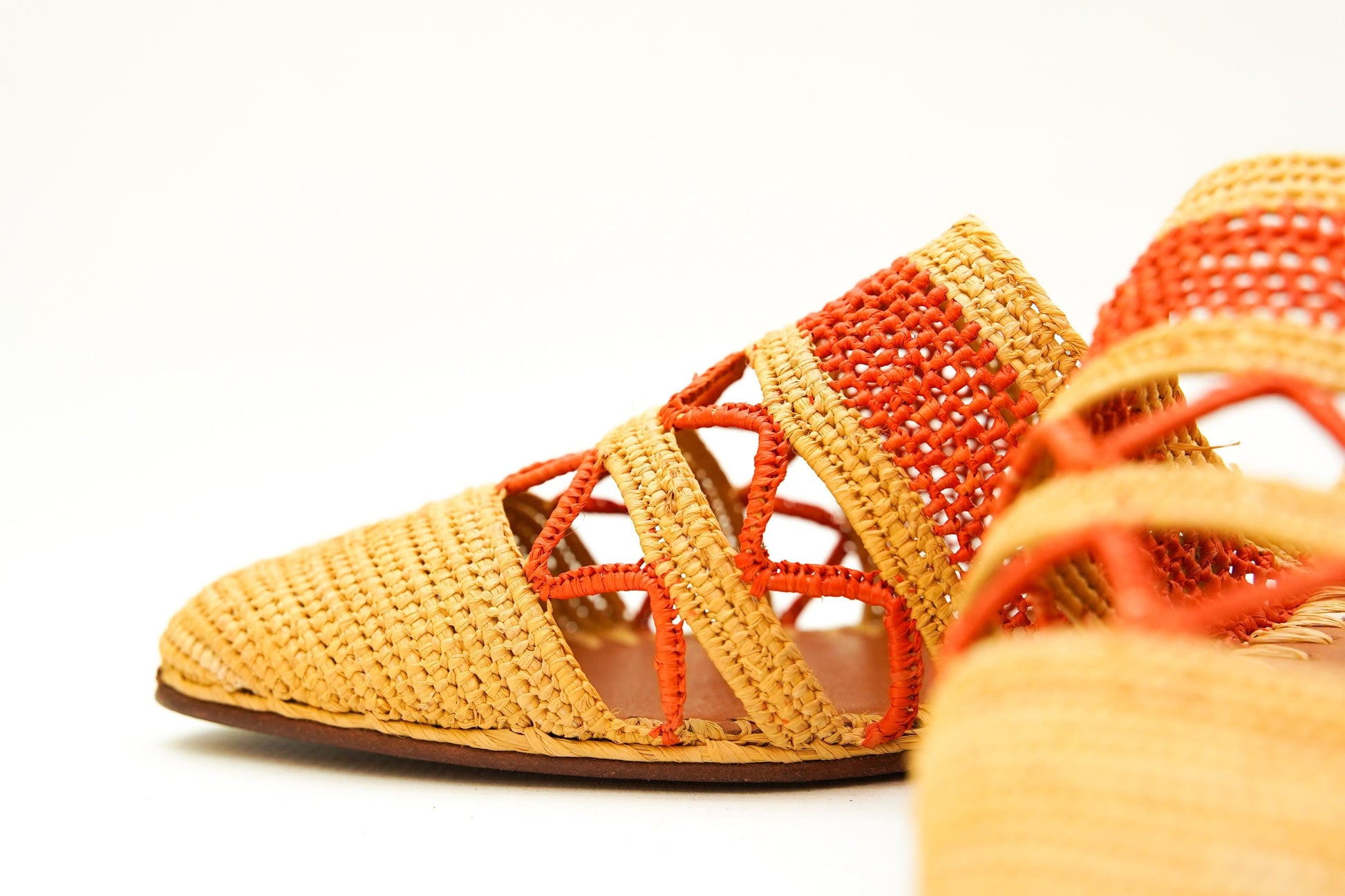 Handmade Raffia Slide Sandals, Comfortable, Lightweight Summer Shoes from Morocco