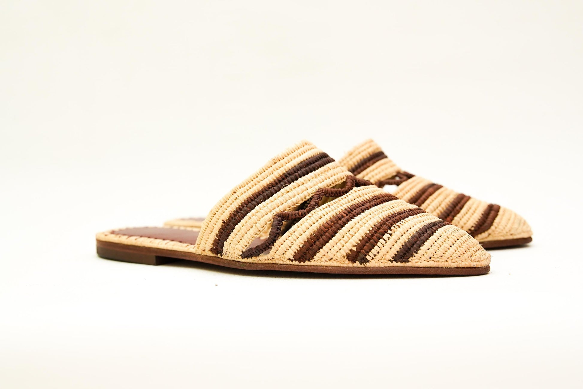 Handmade Raffia Slide Sandals, Comfortable, Lightweight Summer Shoes from Morocco