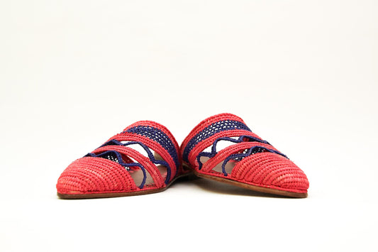 Handmade Raffia Slide Sandals, Comfortable, Lightweight Summer Shoes from Morocco
