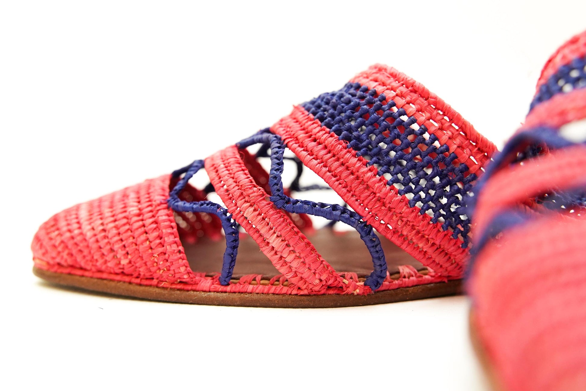 Handmade Raffia Slide Sandals, Comfortable, Lightweight Summer Shoes from Morocco