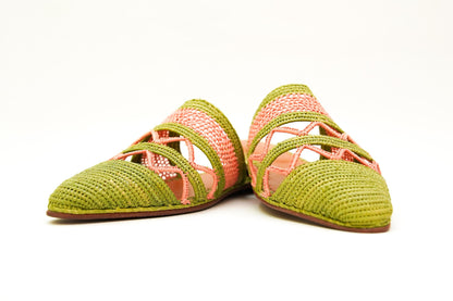 Handmade Raffia Slide Sandals, Comfortable, Lightweight Summer Shoes from Morocco