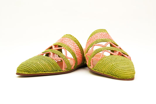 Handmade Raffia Slide Sandals, Comfortable, Lightweight Summer Shoes from Morocco
