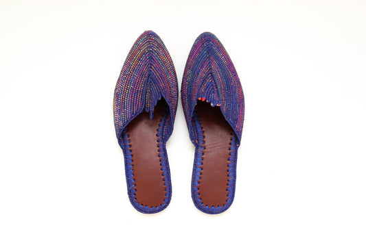 Handmade Raffia Slide Sandals, Comfortable, Lightweight Summer Shoes from Morocco