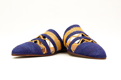 Handmade Raffia Slide Sandals, Comfortable, Lightweight Summer Shoes from Morocco