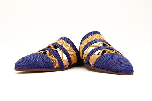 Handmade Raffia Slide Sandals, Comfortable, Lightweight Summer Shoes from Morocco