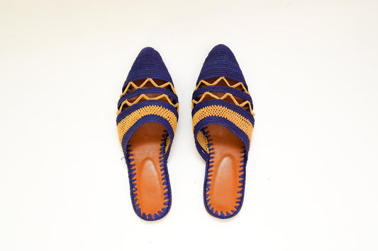 Handmade Raffia Slide Sandals, Comfortable, Lightweight Summer Shoes from Morocco