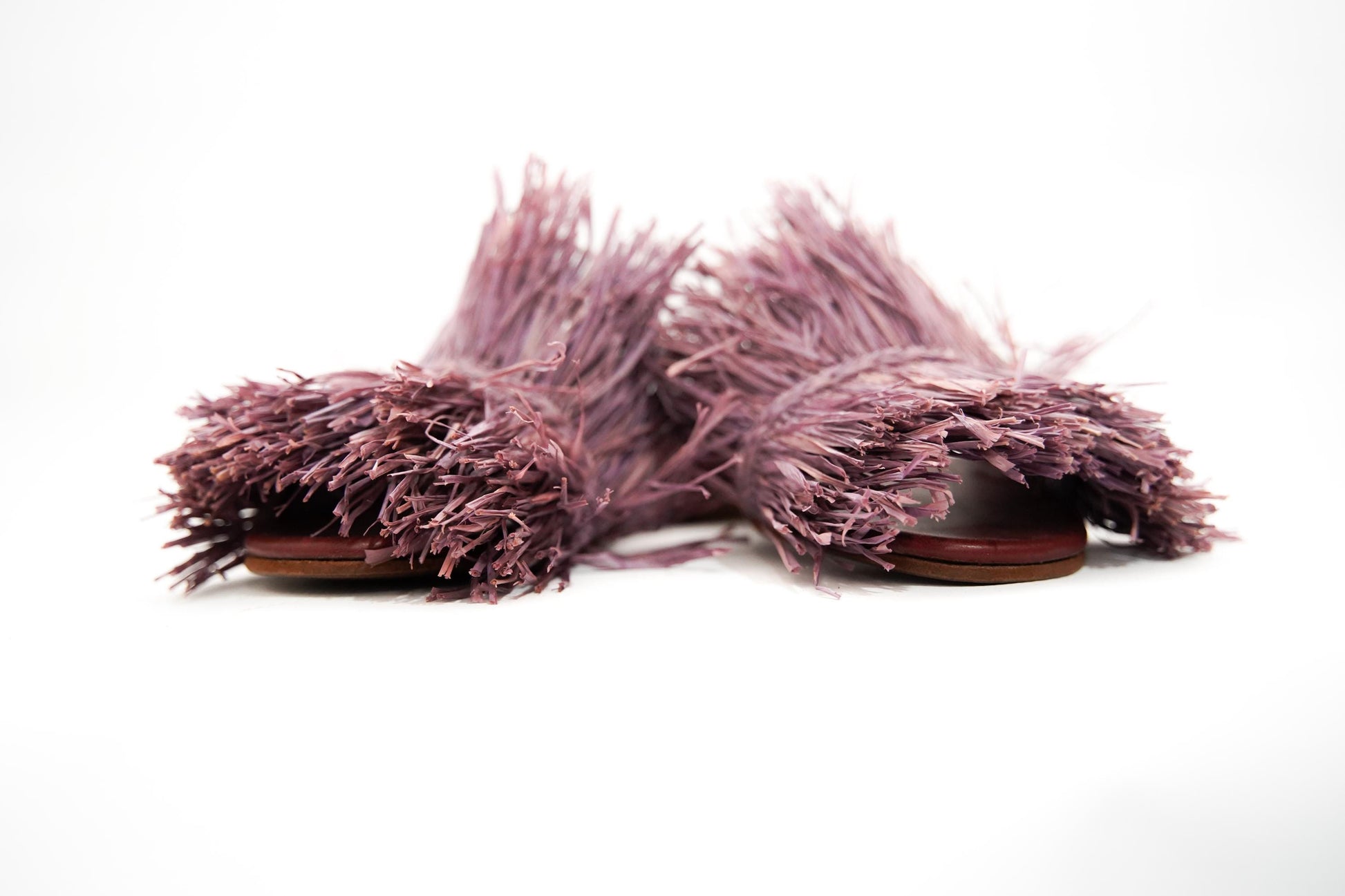 Handmade Raffia Slide Sandals, Comfortable, Lightweight Summer Shoes from Morocco