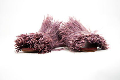Handmade Raffia Slide Sandals, Comfortable, Lightweight Summer Shoes from Morocco