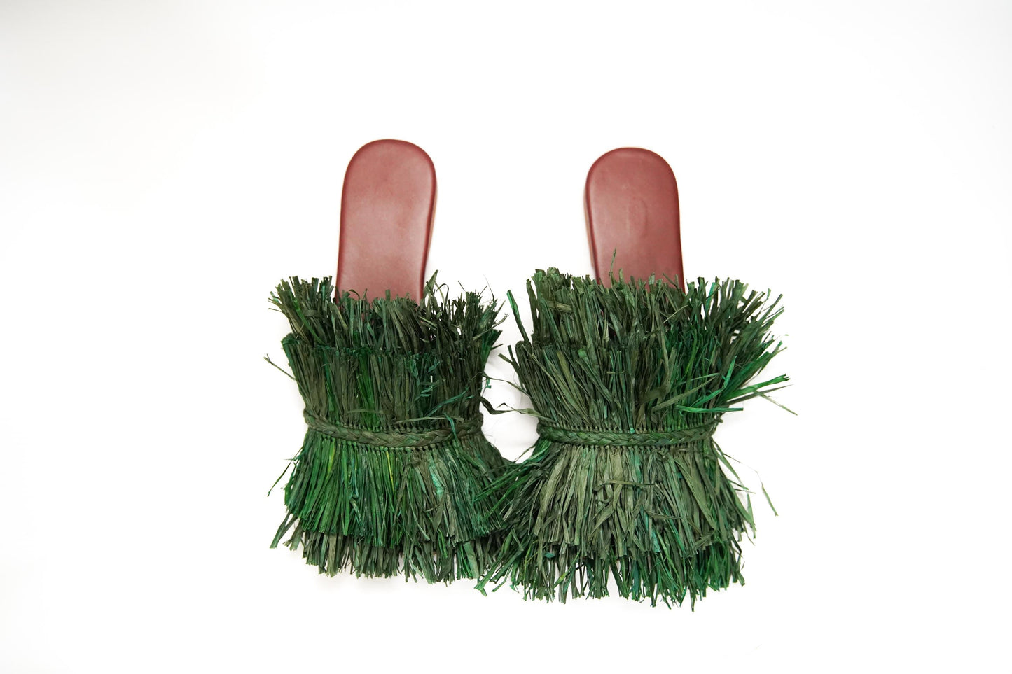 Handmade Raffia Slide Sandals, Comfortable, Lightweight Summer Shoes from Morocco
